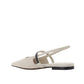 White Calfskin Ballet Flats