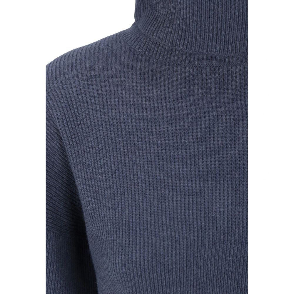 Blue Cashmere Turtleneck