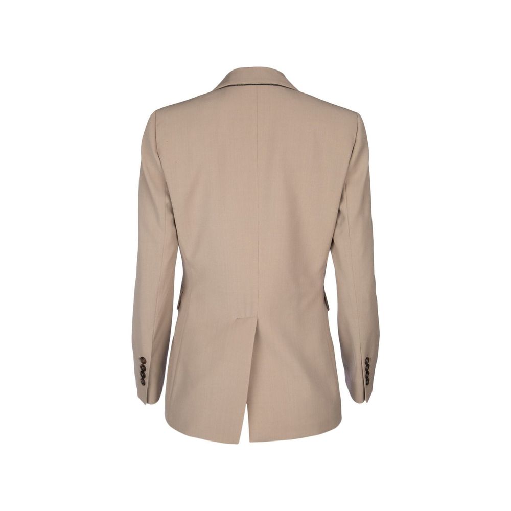 Beige Virgin Wool Blazer