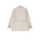 Beige Elastane Coat