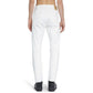 White Cotton Straight-Leg Jeans