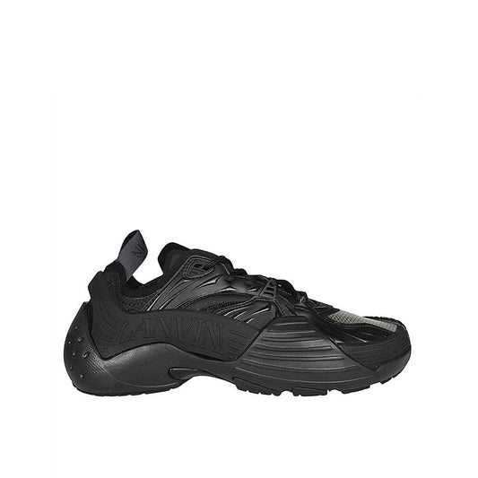 Black Polyethylene Athletic Sneakers