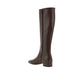 Brown Calfskin Lace-Up Boots