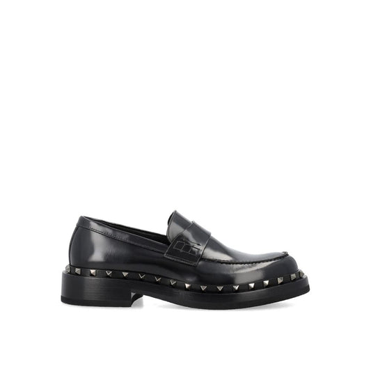 Black Calfskin Platform Loafers