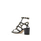 Black Calfskin Flat Sandals