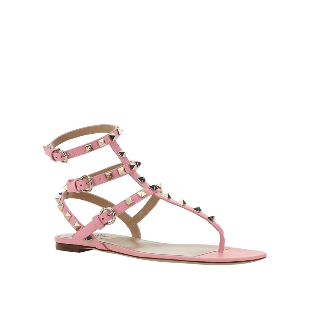 Multicolor Calfskin Flat Sandals