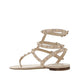 Multicolor Calfskin Strap-On Sandals