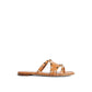 Brown Calfskin Flat Sandals