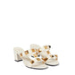 White Calfskin Platform Sandals