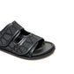 Black Fabric Sandals