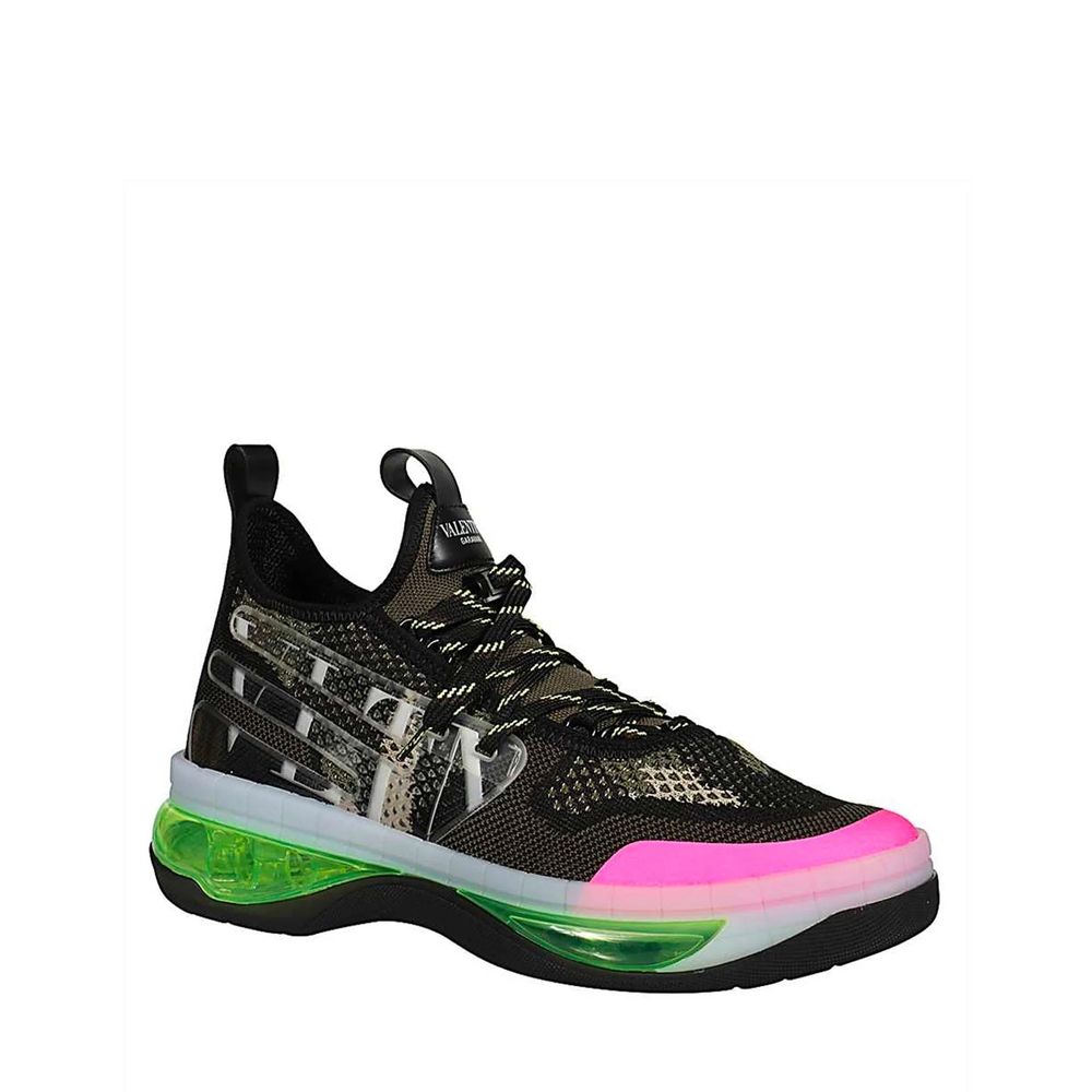 Black Fabric Athletic Sneakers