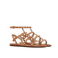 Brown Leather Flat Sandals