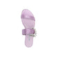 Purple Silk Flat Sandals