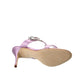 Purple Silk Stiletto Heel Sandals