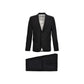 Black Elastane Two-Piece Suit