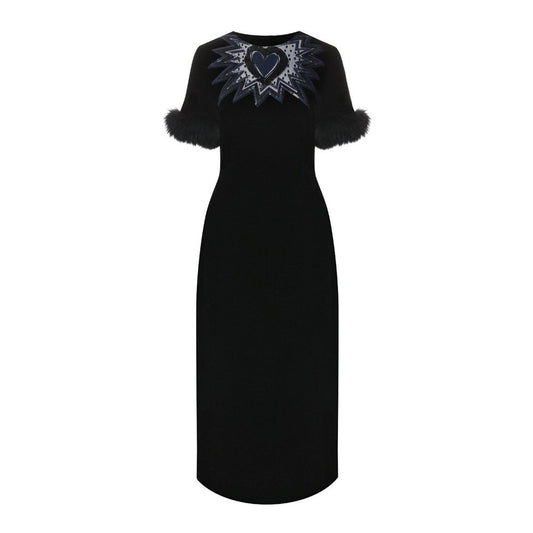 Black Viscose Cocktail Dress