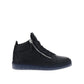 Black Calfskin High Top Sneakers