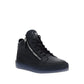 Black Calfskin High Top Sneakers