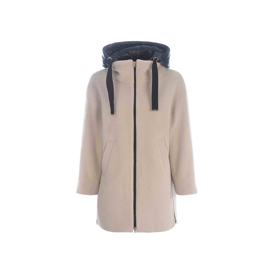 Beige Virgin Wool Coat