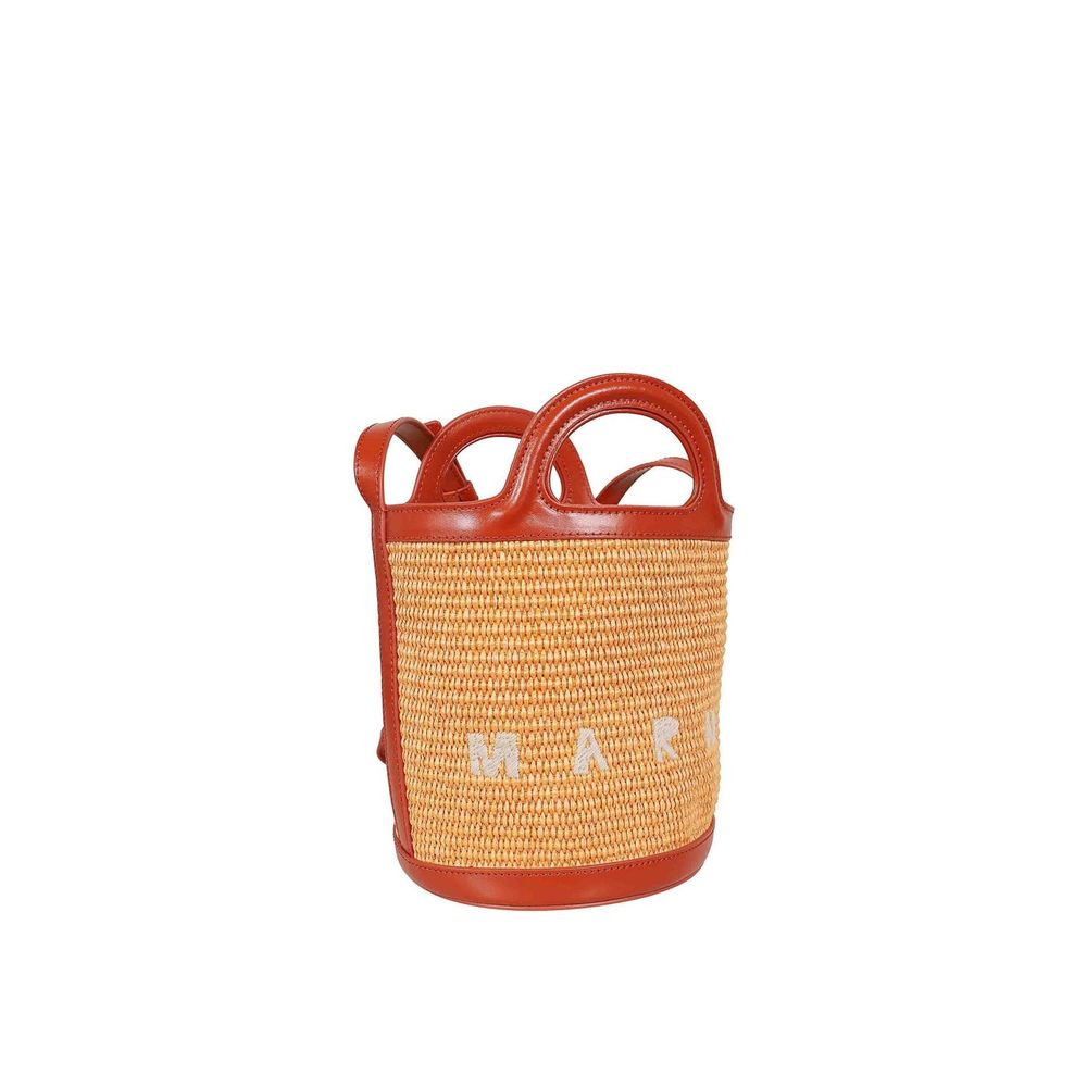 Orange Cotton Backet Bag