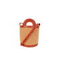 Orange Cotton Backet Bag