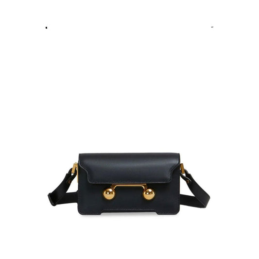 Black Calfskin Crossbody Bag