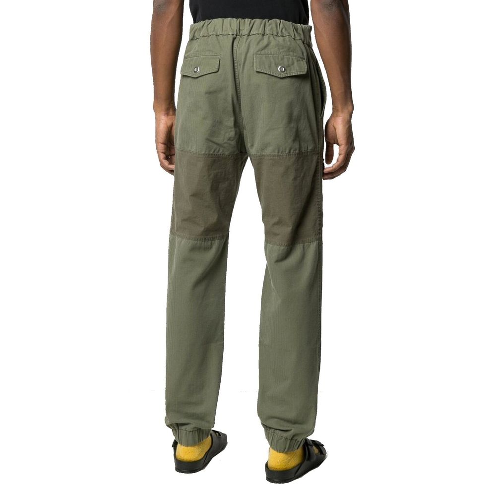 Bicolor Cotton Cargo Pants