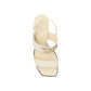White Calfskin Platform Sandals