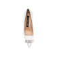 White Calfskin High Heel Pumps