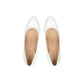 White Calfskin High Heel Pumps