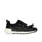 Black Fabric Athletic Sneakers