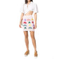 Multicolor Cotton Mini Skirt