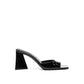 Black Calfskin Platform Sandals