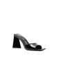 Black Calfskin Platform Sandals