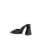 Black Calfskin Platform Sandals