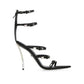 Black Calfskin Stiletto Heel Sandals