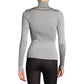 Gray Polyester Turtleneck