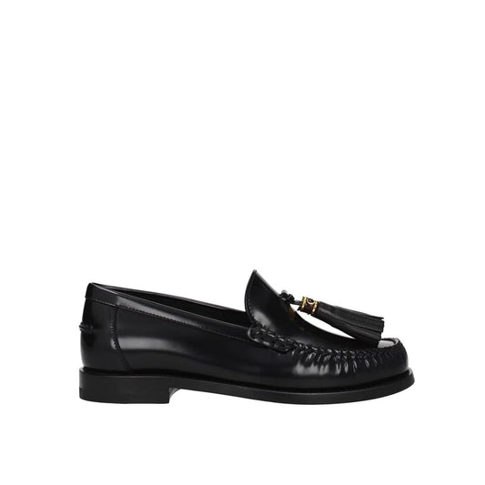 Black Calfskin Slip-On Loafers
