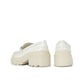 White Calfskin Platform Loafers