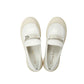 White Calfskin Platform Loafers