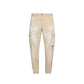 Beige Cotton Cargo Pants