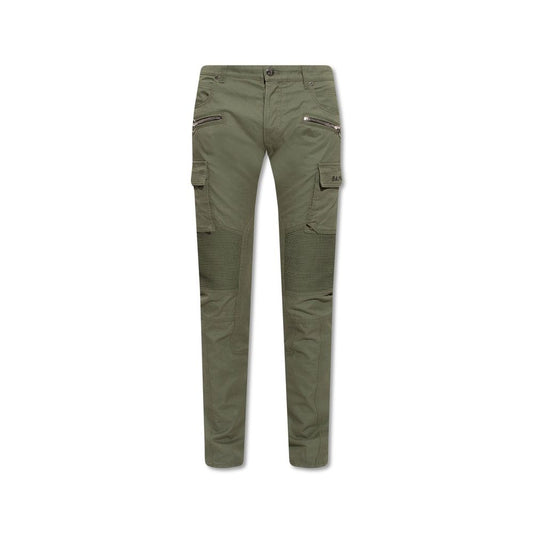 Bicolor Cotton Cargo Pants