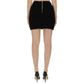Black Cotton Mini Skirt