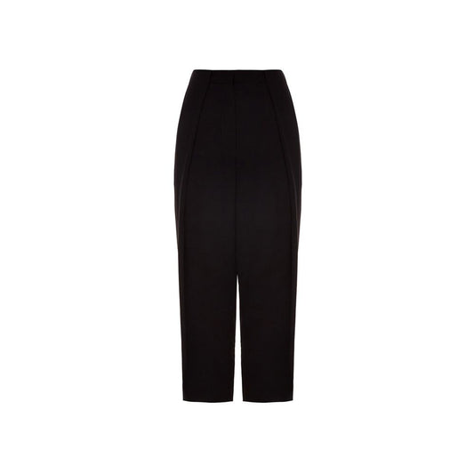 Black Viscose Casual Pants