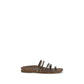 Brown Calf Leather Bos Taurus Flip-Flop Sandals