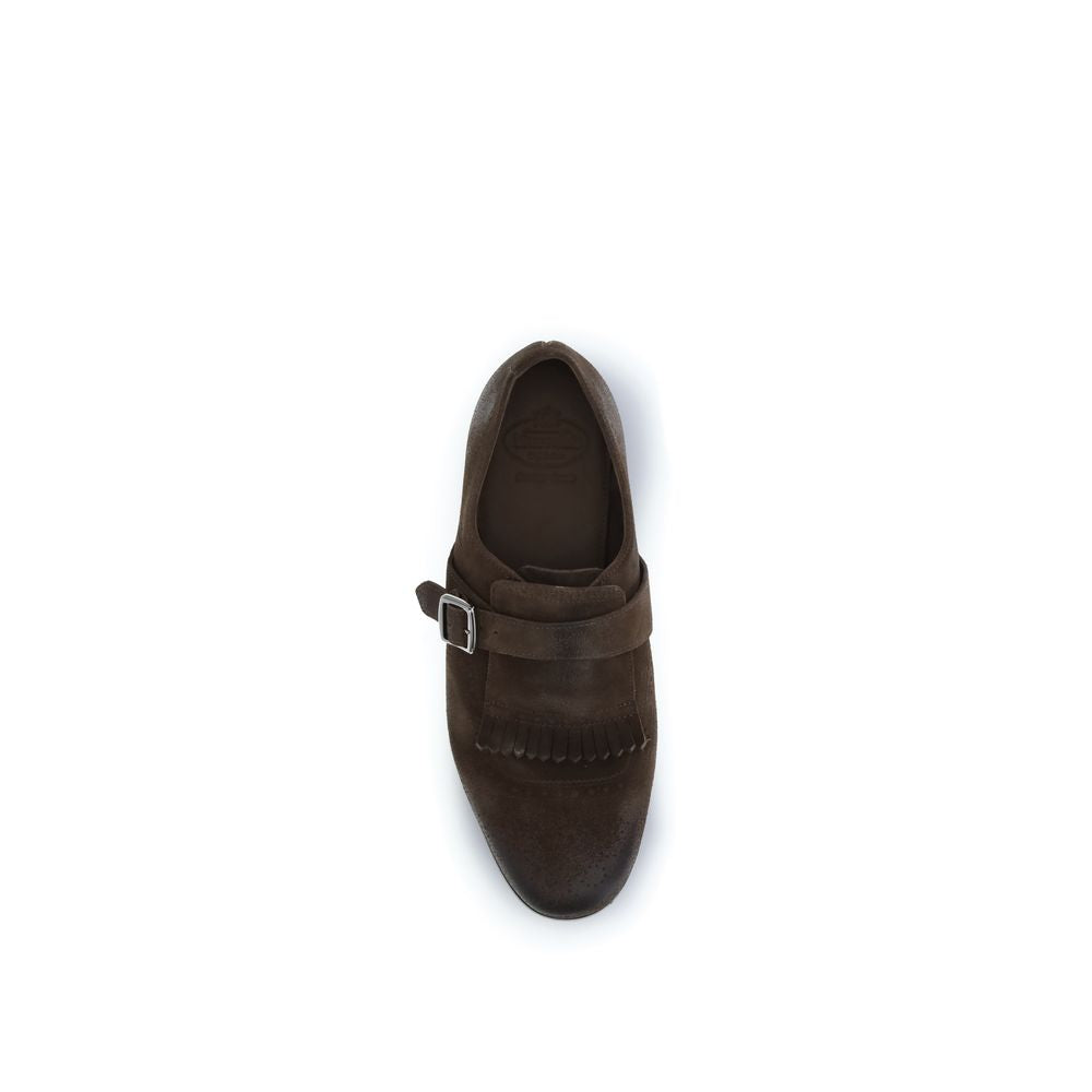 Brown Suede Leather Slip-On Loafers