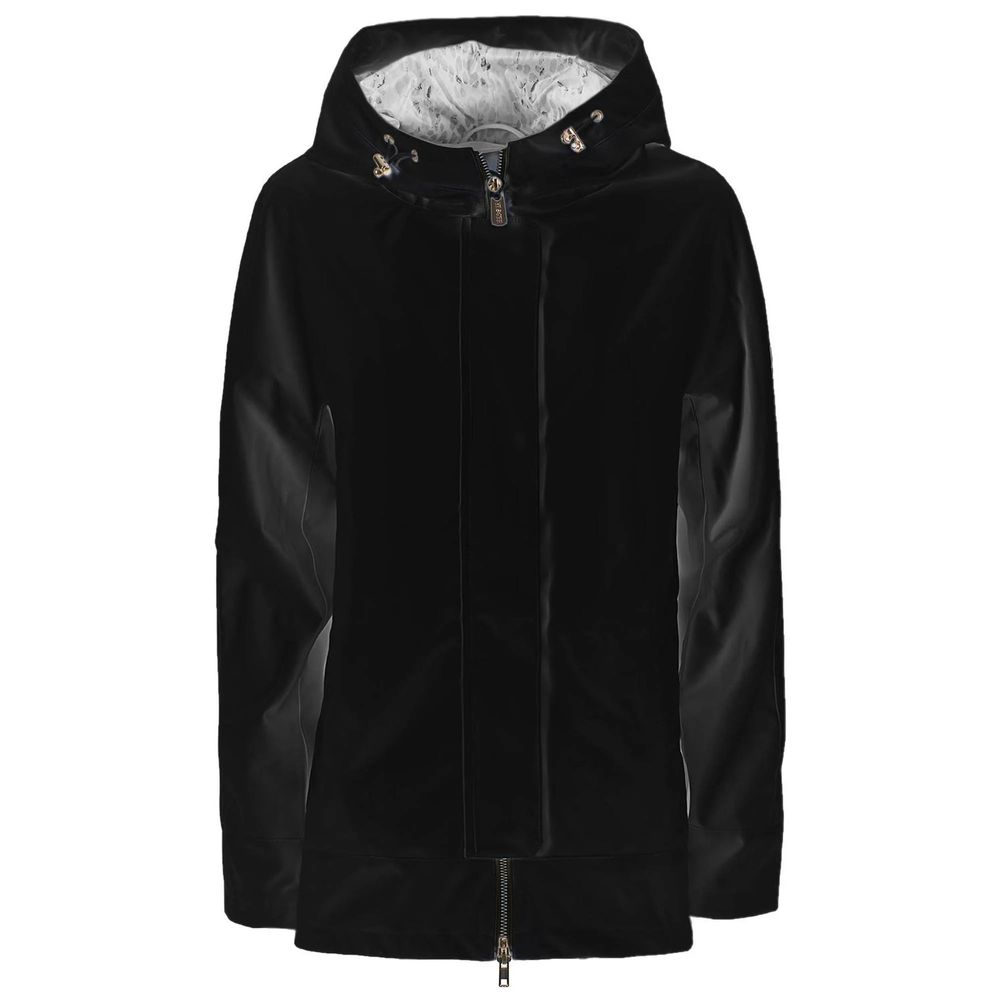 Black Polyester Rain Coat
