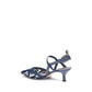 Blue Polyamide Mid Heel Pumps