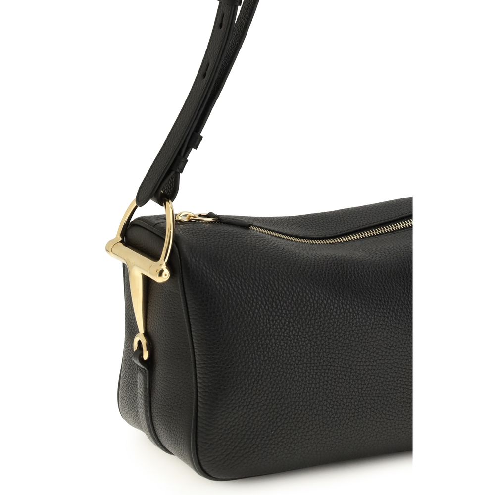 Black Calf Leather Bos Taurus Shoulder Bag