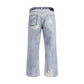 Light Blue Cotton Relaxed Fit Jeans